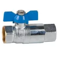 Кран шаровой с обратным клапаном GENEBRE 3123 04 латунь / латунь / PTFE, вр/вр, ручка-рычаг, DN15 PN25